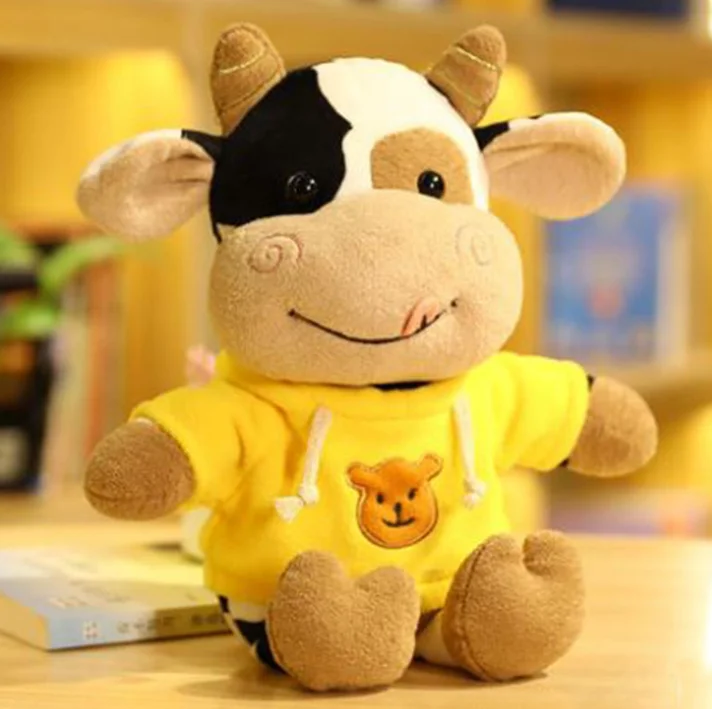 New Hot Selling Little Cow Hobby Cow Plush Toy Lovely Stuffed Animal Cartoon Cattle Toy for Children cow Cloth Doll
