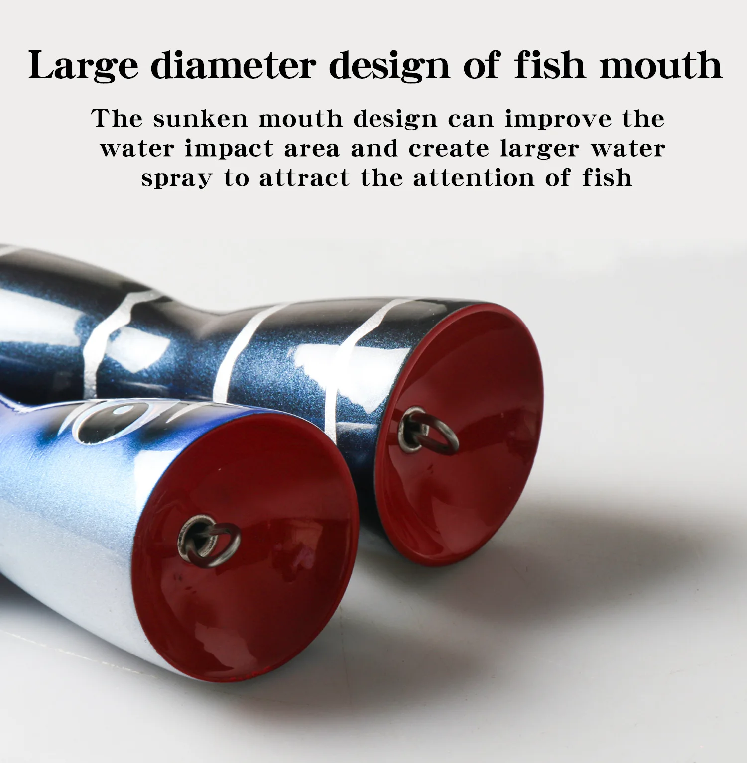 Handmade Top Water Wood Lure New 40g-120g Wooden Popper Trolling Fishing Baits for River Trolling Made of Silicone and PVC