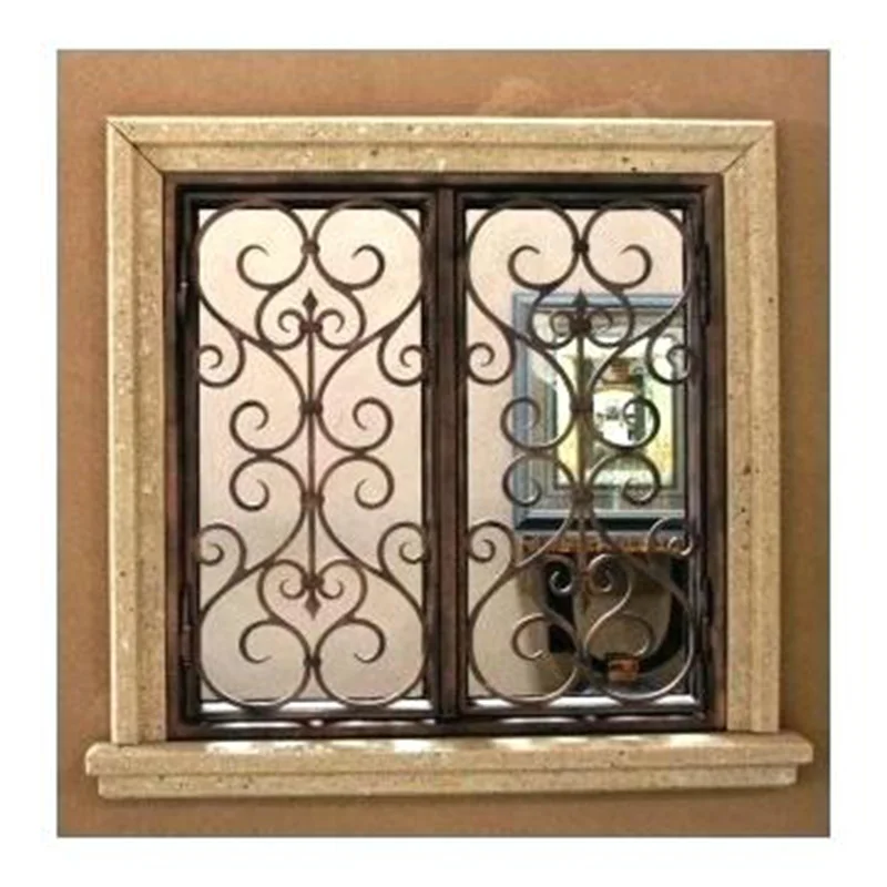 top-selling security wrought iron window grill design
