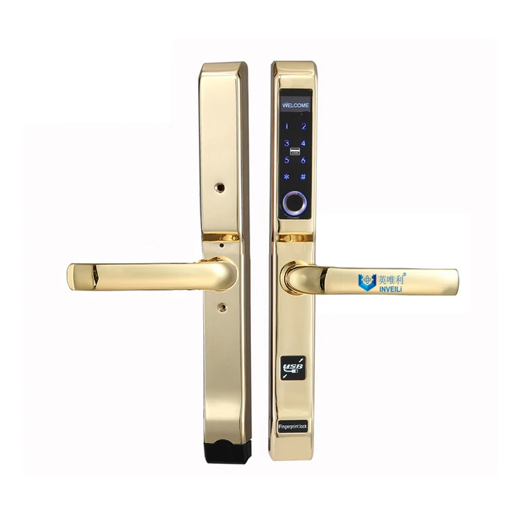 Factory direct Smart door lock Waterproof  broken bridge aluminum alloy smart fingerprint lock