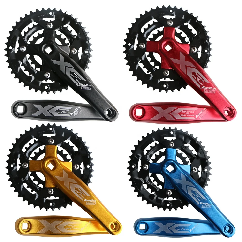 Bicycle 64/104BCD 9S/27S Three Disc 22/32/44T Integrated Chain Ring Crank MTB Square Hole Bike Crank Set