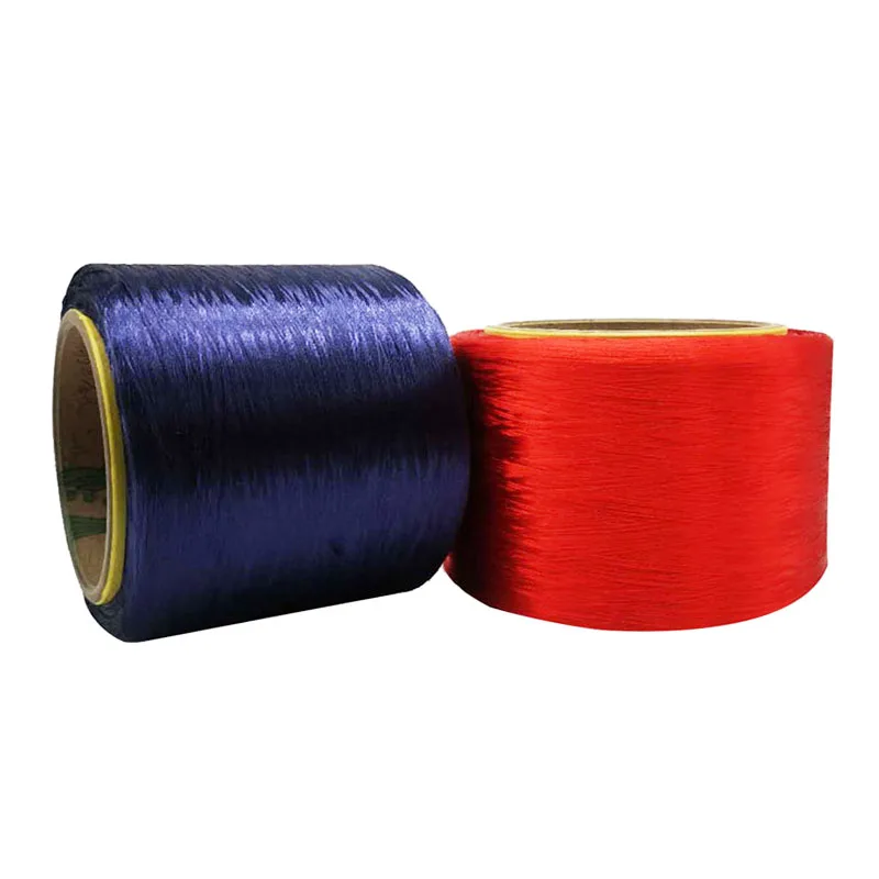 Best price dyed colors 100% polyester filament yarn150D 450D high tenacity twine textured yarn for weaving knitting