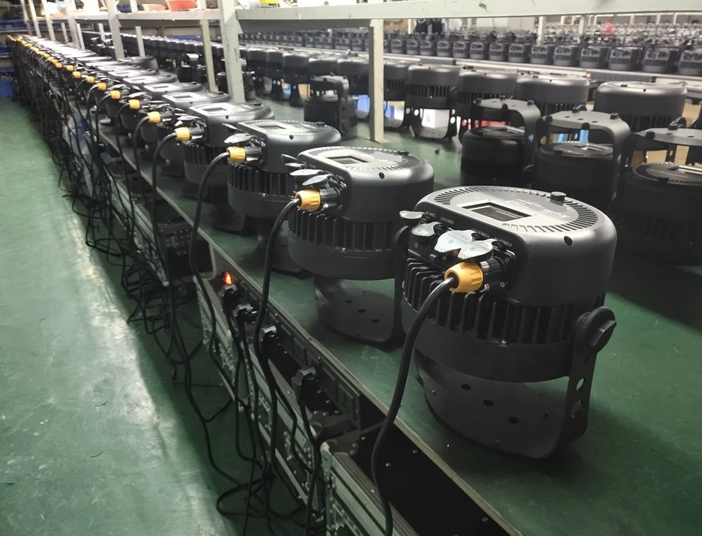 IP65 LED Par Lights Waterproof Stage Spot Wash Lighting Wireless DMX RGBWA+UV LED Up lighting for Outdoor Concert Club