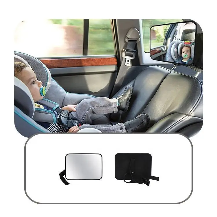 Shatterproof Fully Assembled Baby Safety Car Seat Mirror For Rear Facing Infant