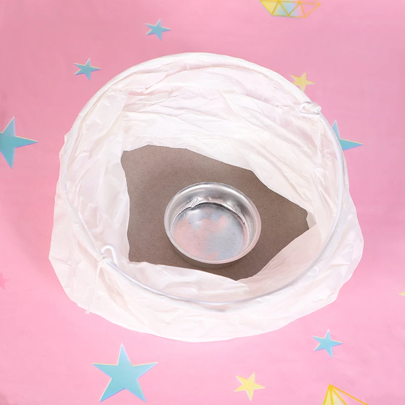 10*15cm White Hanging Cylinder Collapsible Paper Lantern with CR2032 Cell LED Light for Wedding Party Festival Decoration