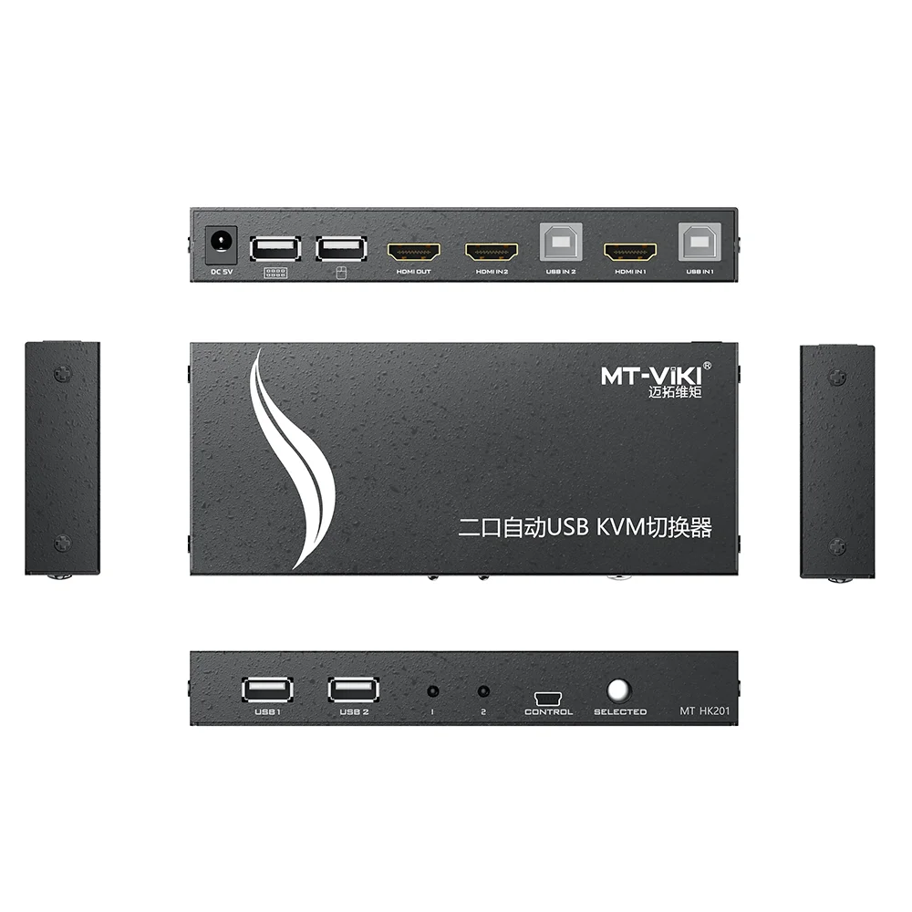  Китай поставщик 4K 60 Гц состоящий из универсального адаптера на 2 USB HDMI Kvm
