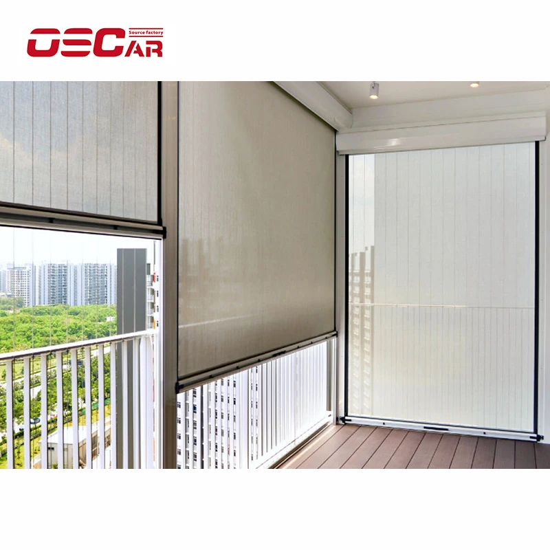 Gardens Smart Sunscreen Roller Blind Fabric Blackout Remote Control Motorized Tubular Motor for Windows