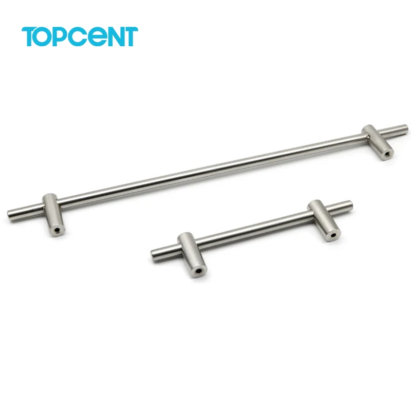 Topcent Stainless Steel T Bar Handles Furniture Kitchen Wardrobe Cupboard Drawer Cabinets Door Pulls Handle