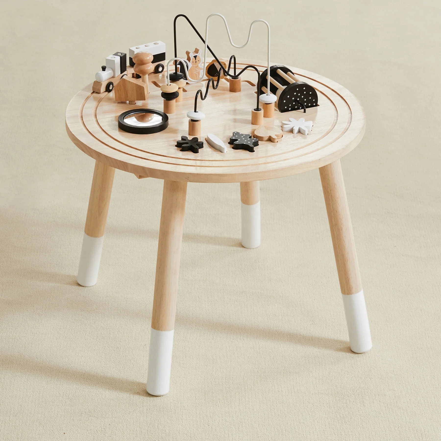 Asweets 2023 Montessori Sensory Educational Wooden Game Busy Board Activity Table