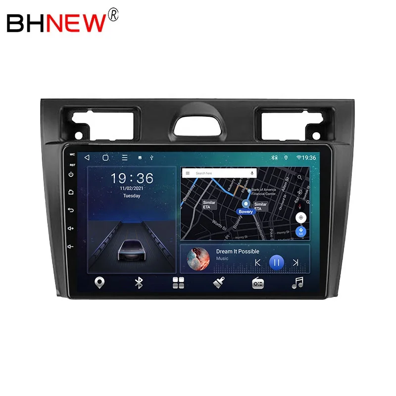Автомагнитола для Ford Fiesta Mk VI 5 Mk5 2002-2008 мультимедийный видеоплеер навигатор GPS Android 10 без dvd