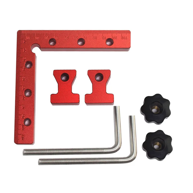 90 Degrees L-Shaped Auxiliary Fixture Woodworking Aluminum Square Right Angle Clamping Positioning Panel Fixing Clips Tools