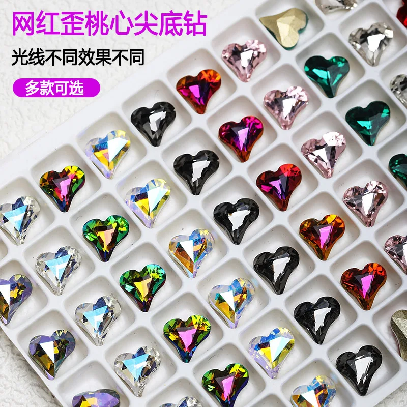 Multi Colors High Quality K9 Crystal Point Back Various Shapes Press On Nail Art Supplies Rhinestones Accessories