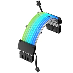 5V 3Pin Synchronized 18AWG RGB PC Cables 24 pin rgb extend cable pc