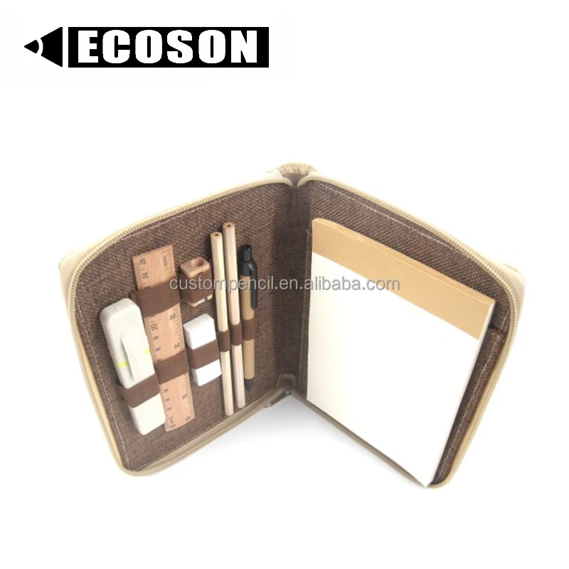 High Quality Custom Embossed Pencil Bags Top Selling Stationery Eco Friendly Products Box Gift Set