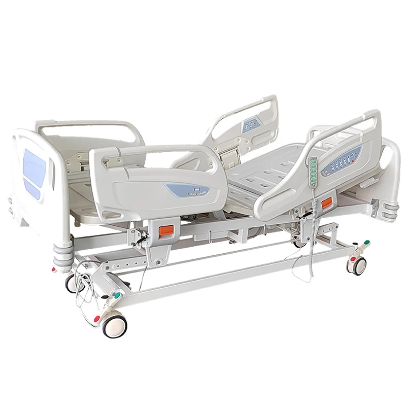 MN-EB005 High profession Five Function Paramount Type Hospital  Bed With Central Lock 5 Castors