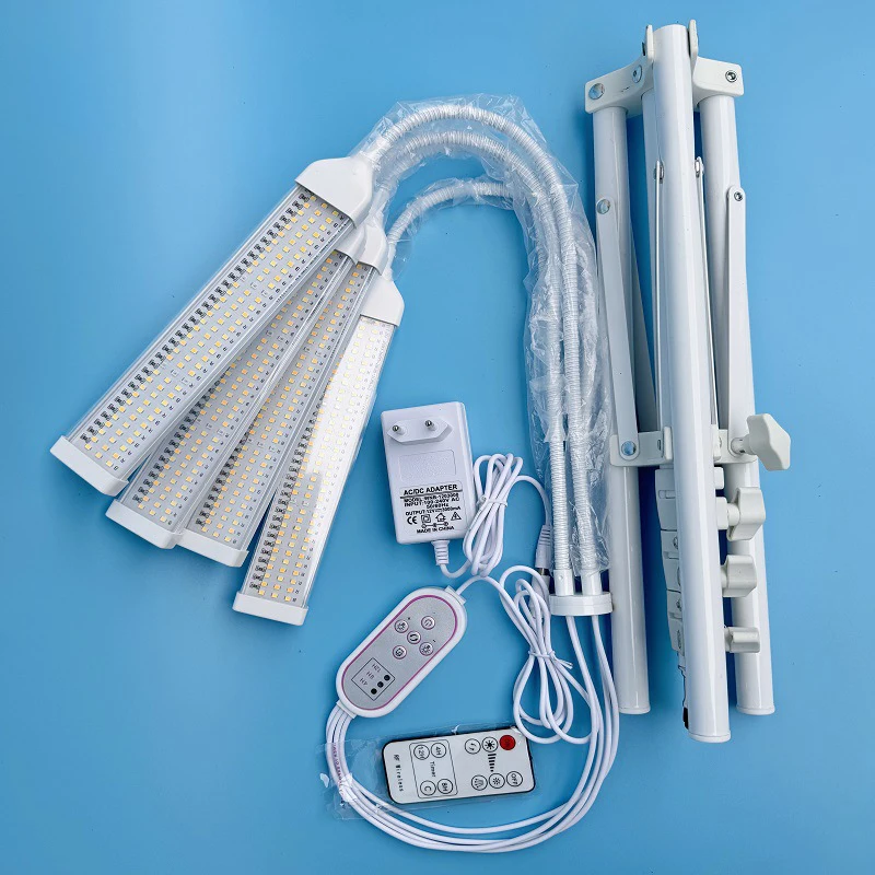 Joystar 100W LED Full Spectrum Timing Plant Growth Light High Indoor Lighting Reverse Folding Support Landscape Seedling White