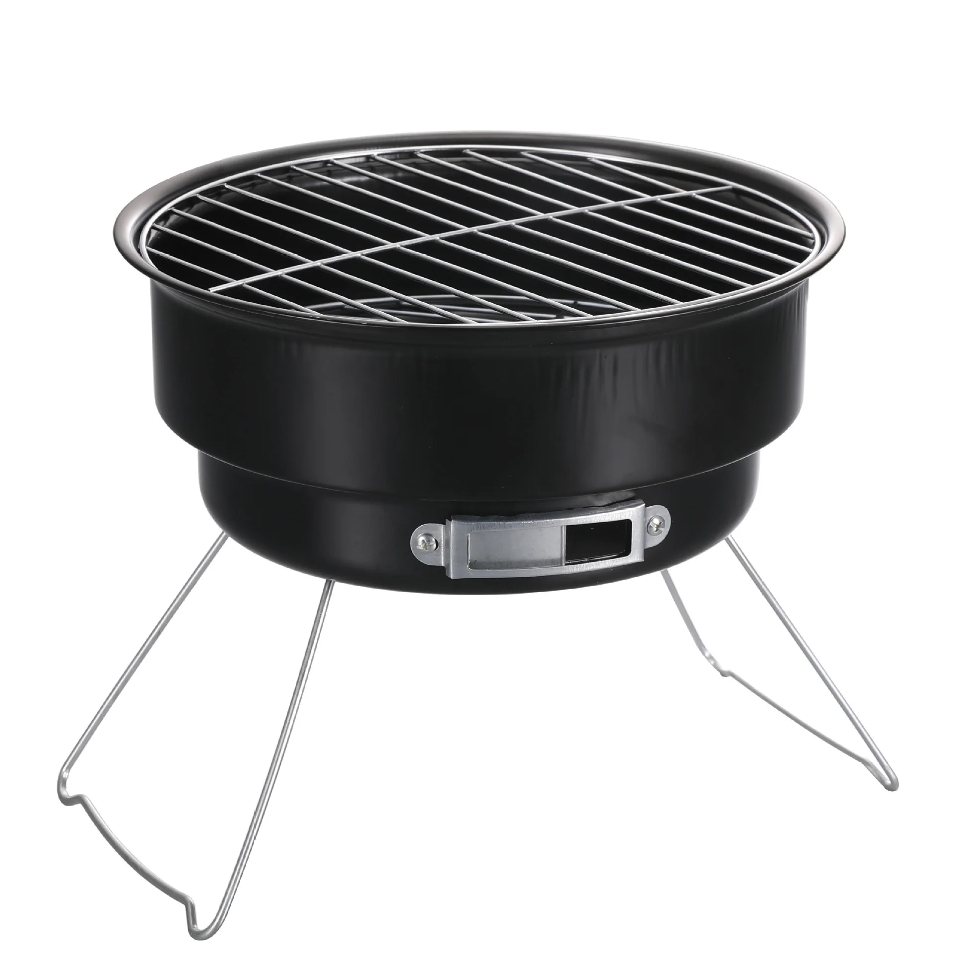 Portable Round Barbecue Outdoor Stainless Steel Barbecue Folding Ice Boiler BBQ Grill