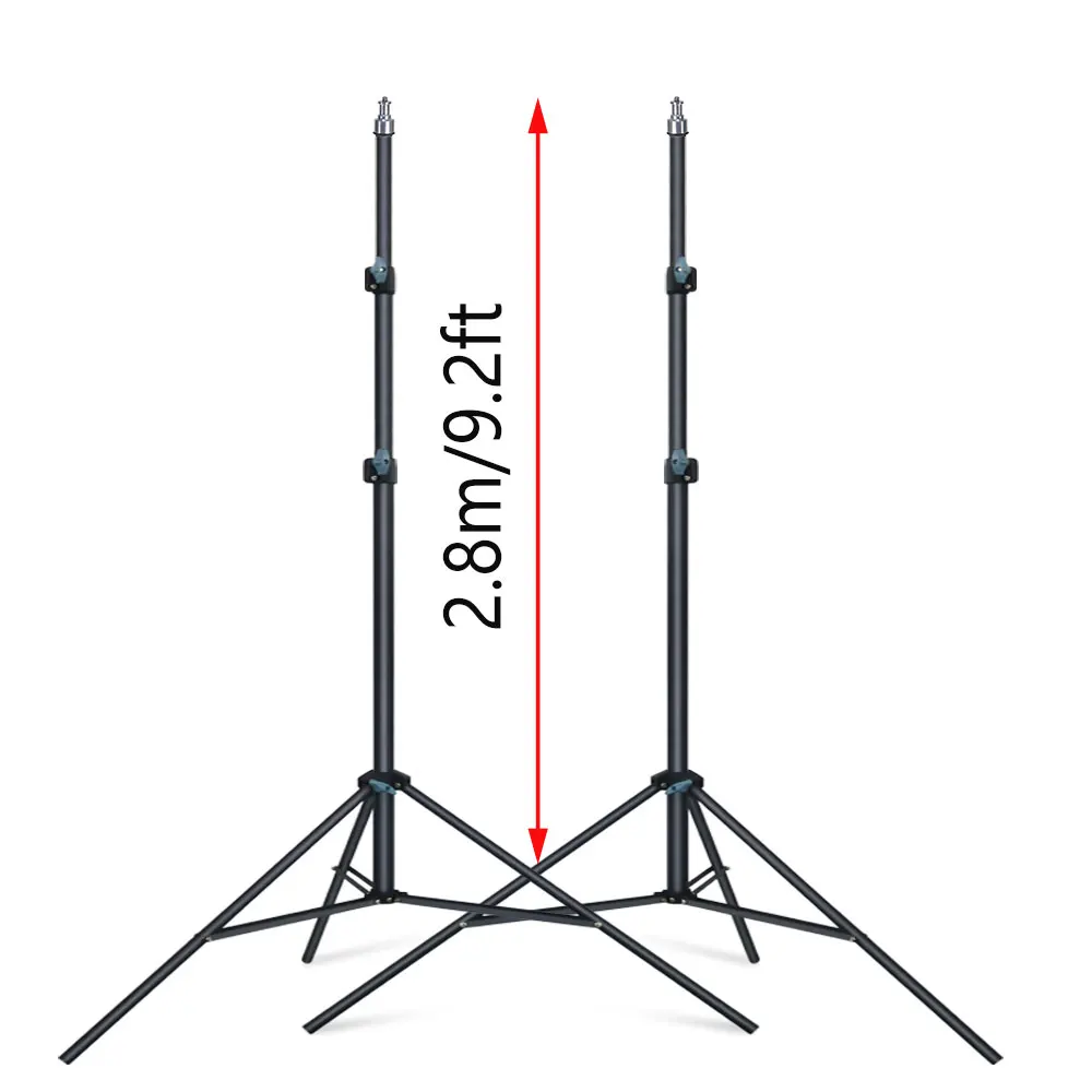 Portable high-quality 2.8m photography light bracket accepts private label accessories