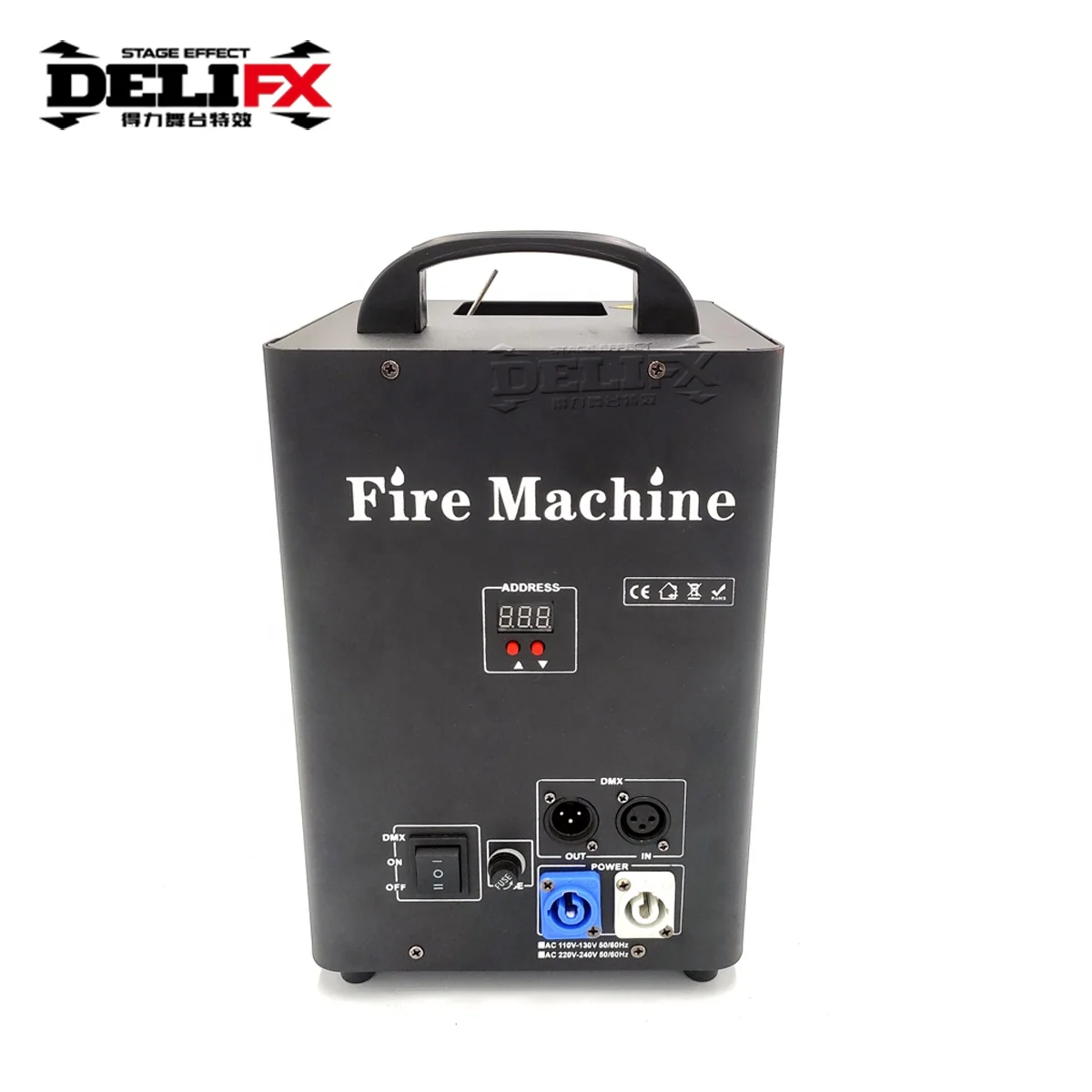 DELIFX Multi Stage Special Effect Spectacular Flame Column DMX&Power Control Fire Machine Spray Thrower Flame Projector for Show
