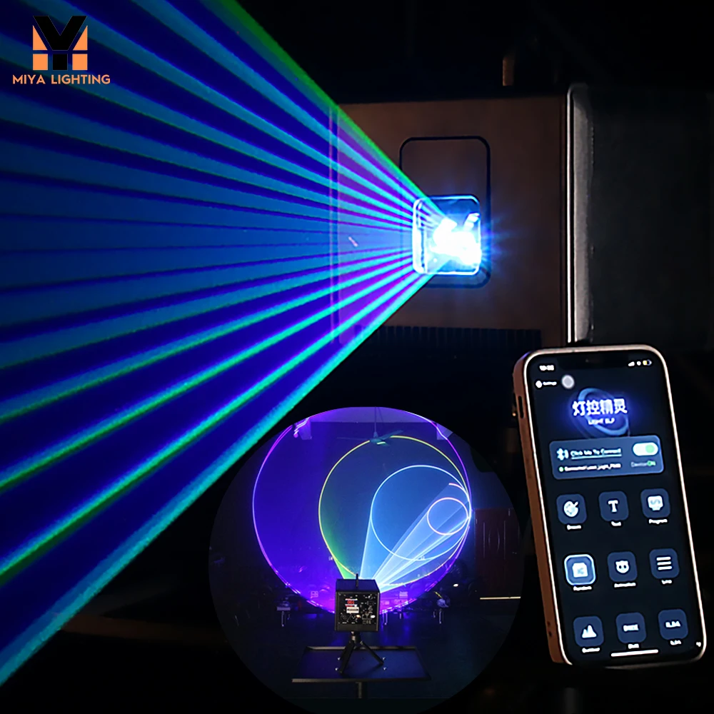 dj Disco Wireless Battery Portable 3 watt laser Android & ios bluetooth control wedding party rgb 3W stage lighting