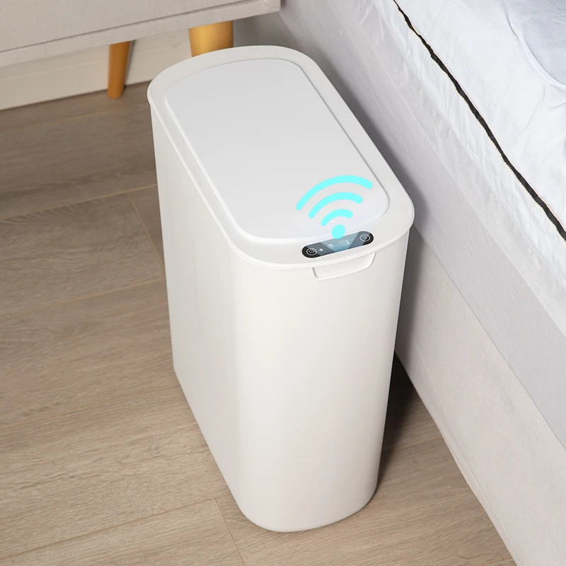 Household Kitchen Induction Garbage Bin Automatic Sensor Mini Indoor Plastic narrow body space Smart Trash Can