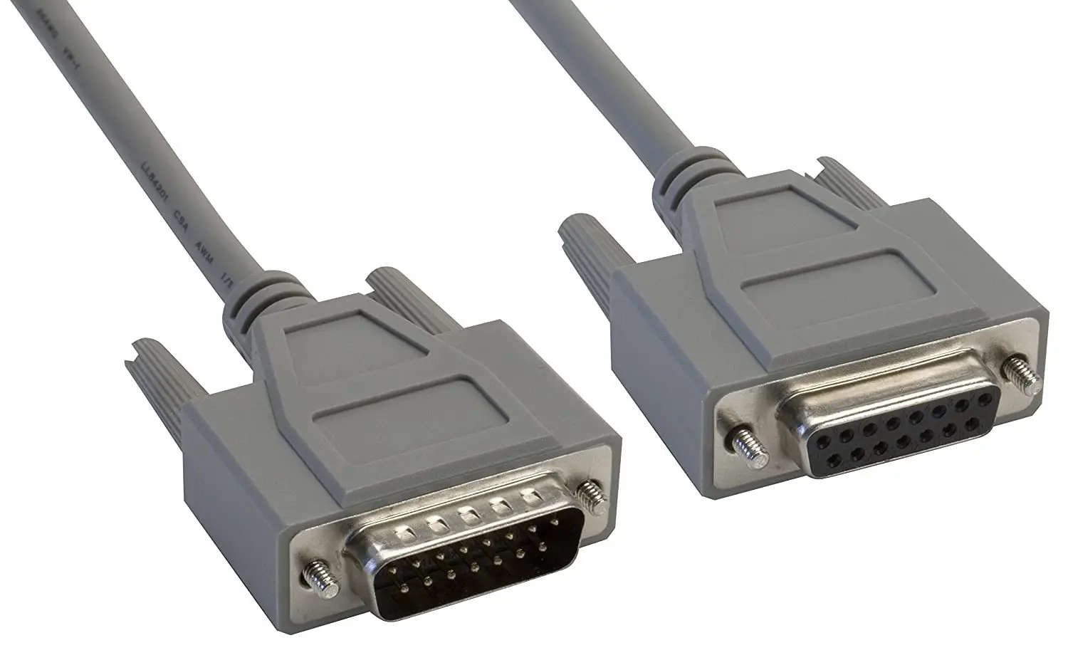 HDB15 DB15 Two Rows Connectors Male to Female Extension Cable for Monitor/Display