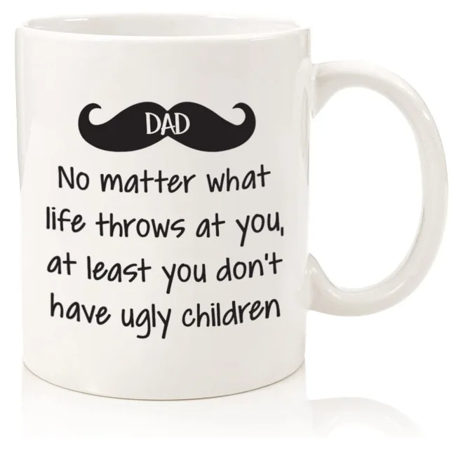 Custom logo Mom & Father 11oz ceramic coffee mug for Dad and mom gift