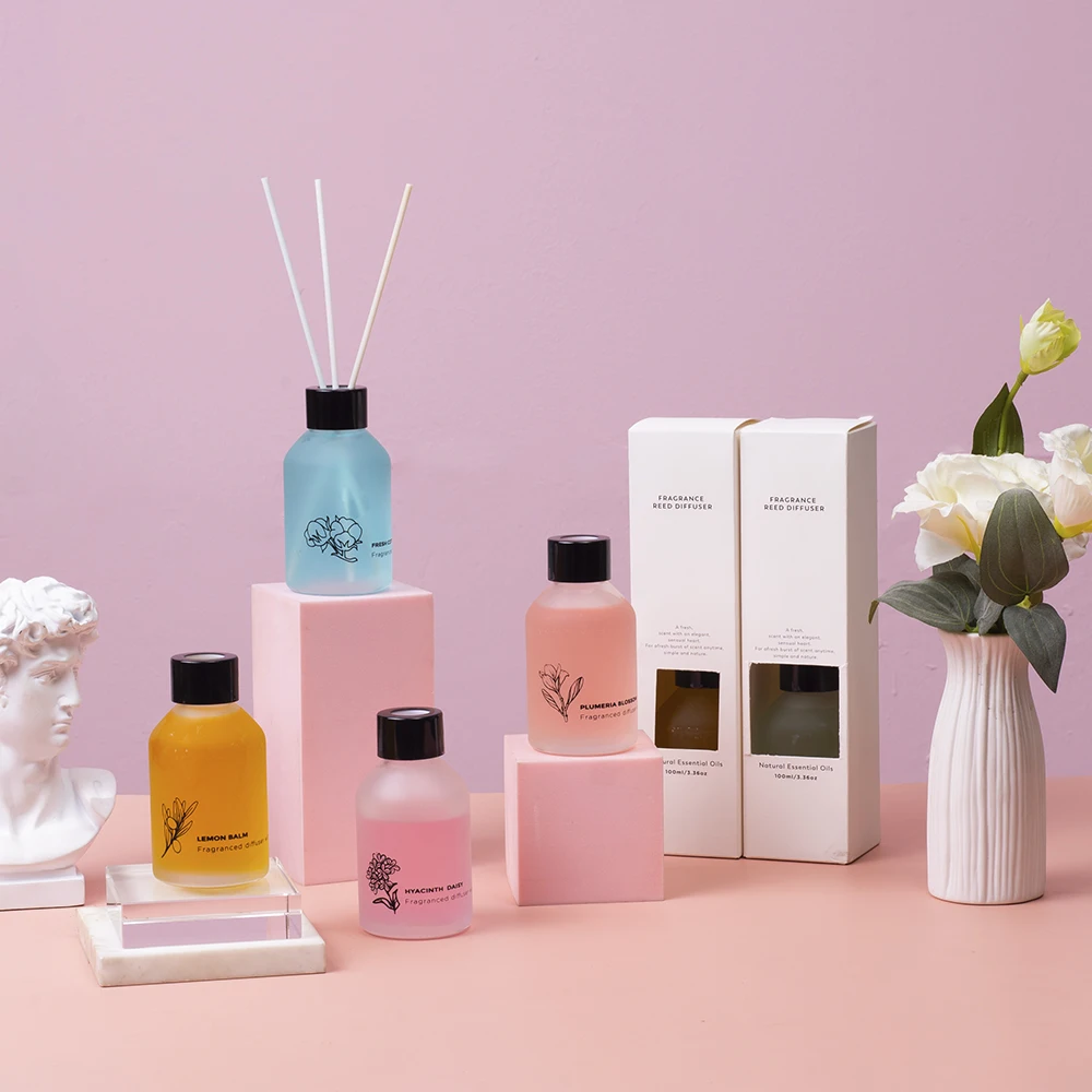 Китайский цветочный освежитель воздуха 100 мл, оптовая продажа с завода, ароматический камень, Цветочная бутылка, Ароматический диффузор