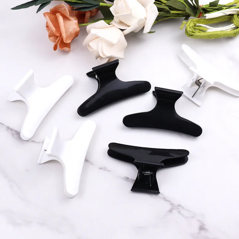 Wholesale Custom LOGO Plastic Salon Barer Hair Styling Hair Accessories Claw Clamp Grip Butterfly Hair Clip