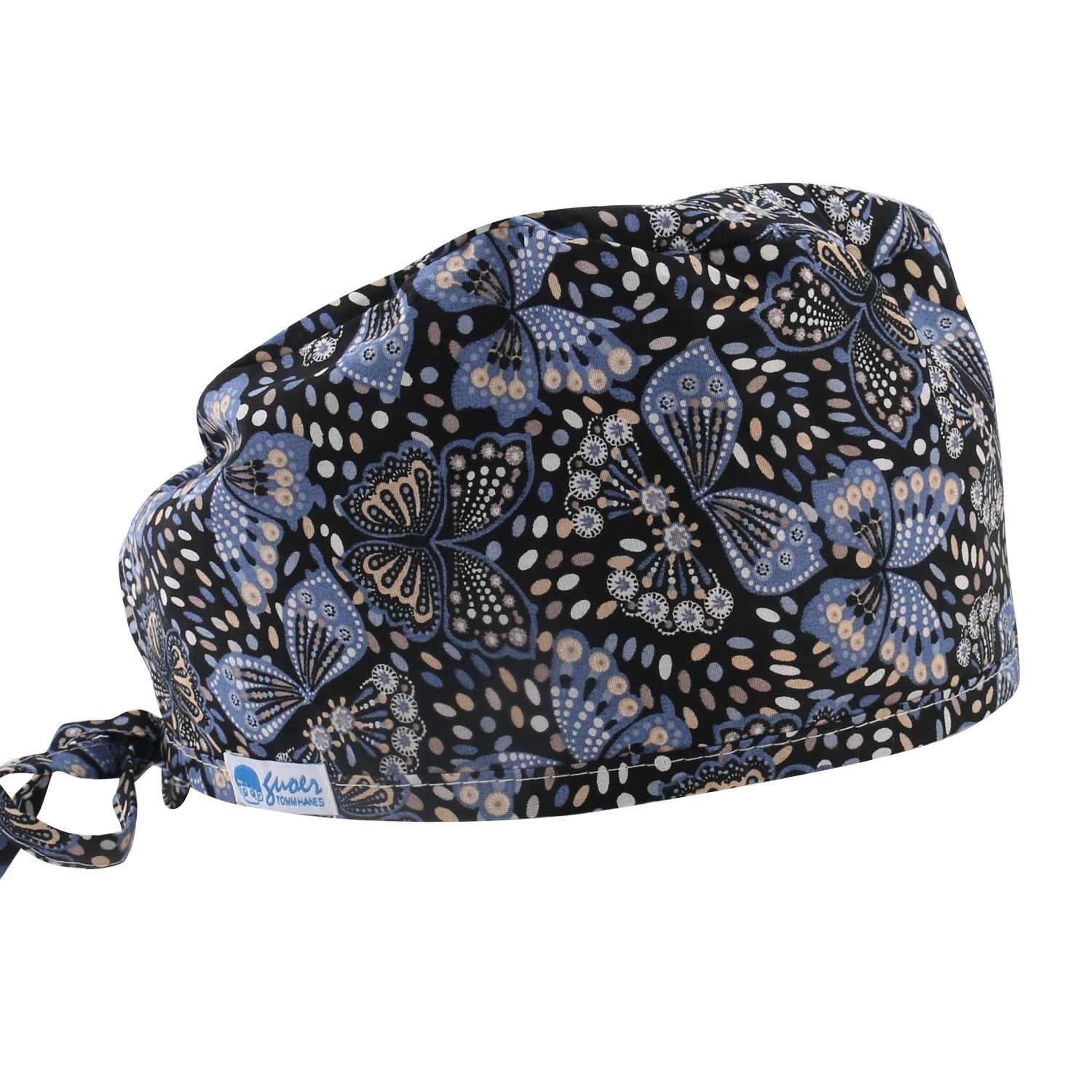 Washable print 100% cotton scrub cap short hair surgical scrub cap high quality