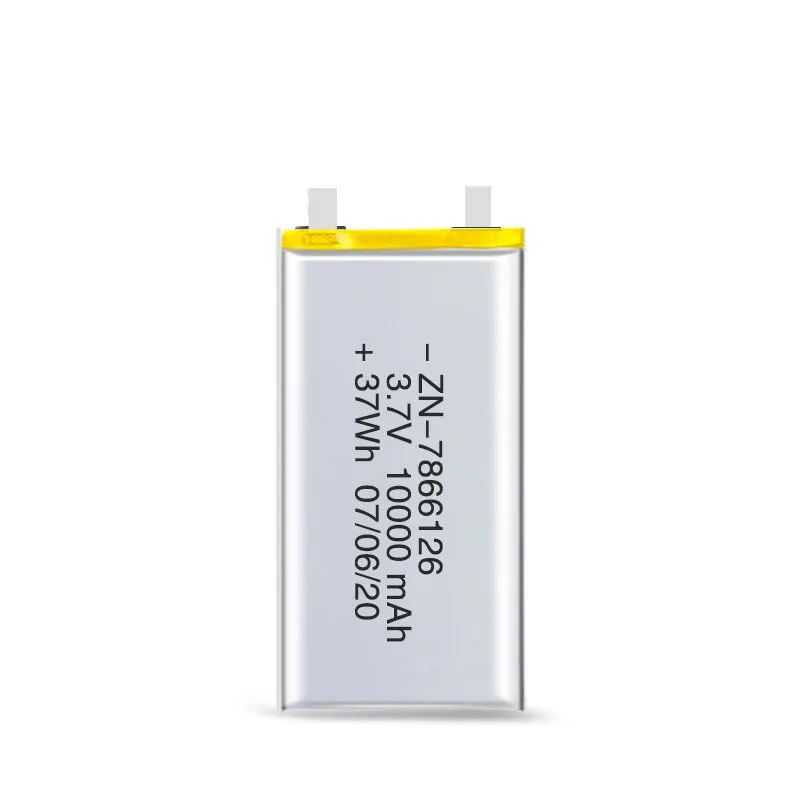 Hot Sell Rechargeable High Large Capacity 7866126 3.7V 10000Mah Pouch Lipo Lithium Polymer Battery Cell For Electric Car
