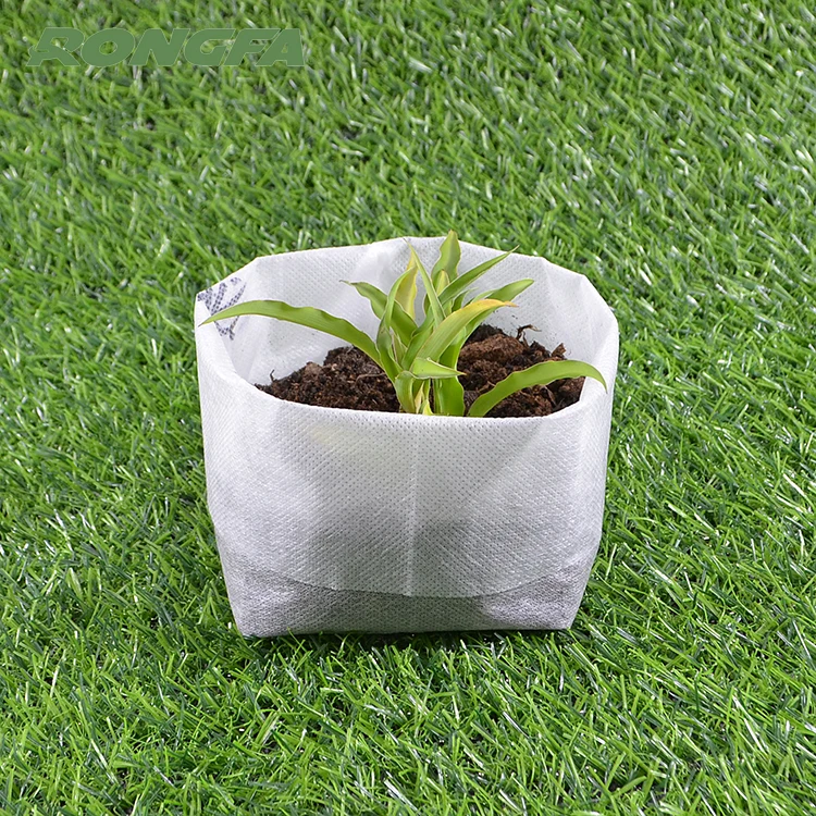 18x20cm Biodegradable breathable thicken felt  Non-Woven Nursery Plant Grow Bags  plant nursery bag