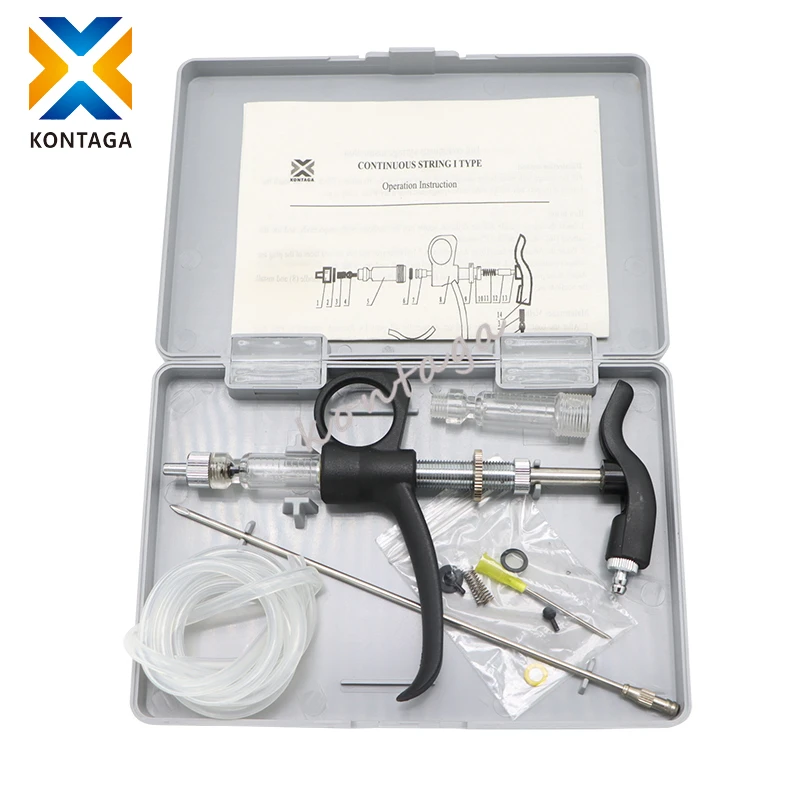 Accept OEM adjustable accurate long arm continuous automatic vaccine syringe gun for poultry