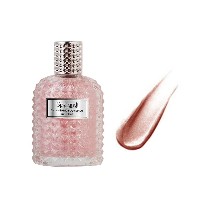 120Ml Glass Bottle Shiny Spray Water Proof Moisturizing Perfume Bronzer Highlight Body Shimmer Glitter For Body