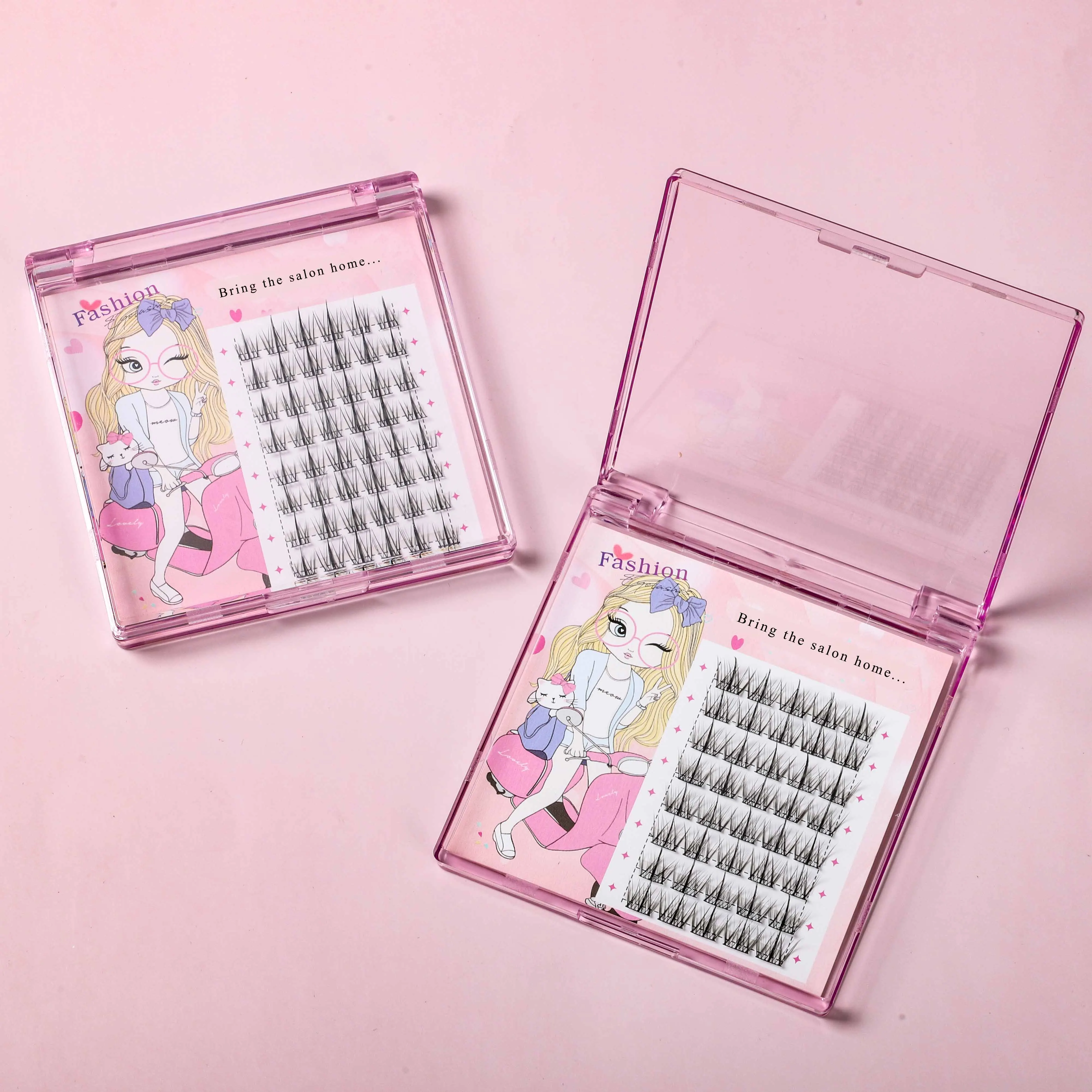 iShero bring the salon home DIY lash extensions thinner band half permanent eyelash cluster lash DIY etyelashes