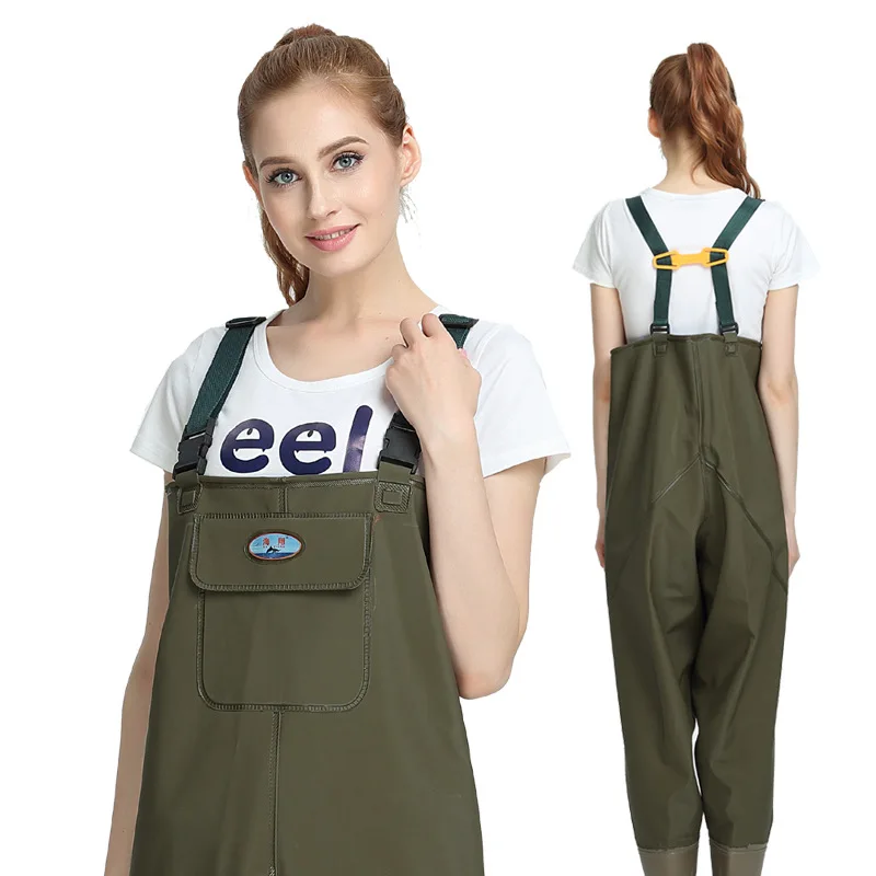 Cheap Lightweight Neoprene Fishing Wader PVC Knitting Breathable Chest Wader Waterproof Unisex for Pond Fish Catching