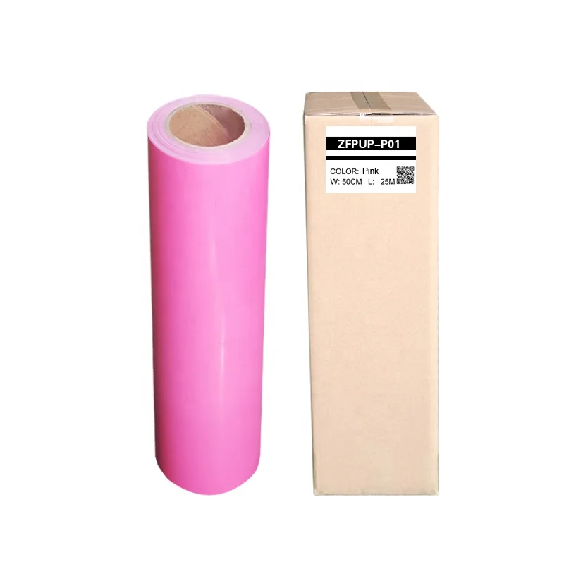 Pink Wholesale Rolls Htv Textile Fabric Water waterproof PU Heat Transfer Vinyl For T Shirts