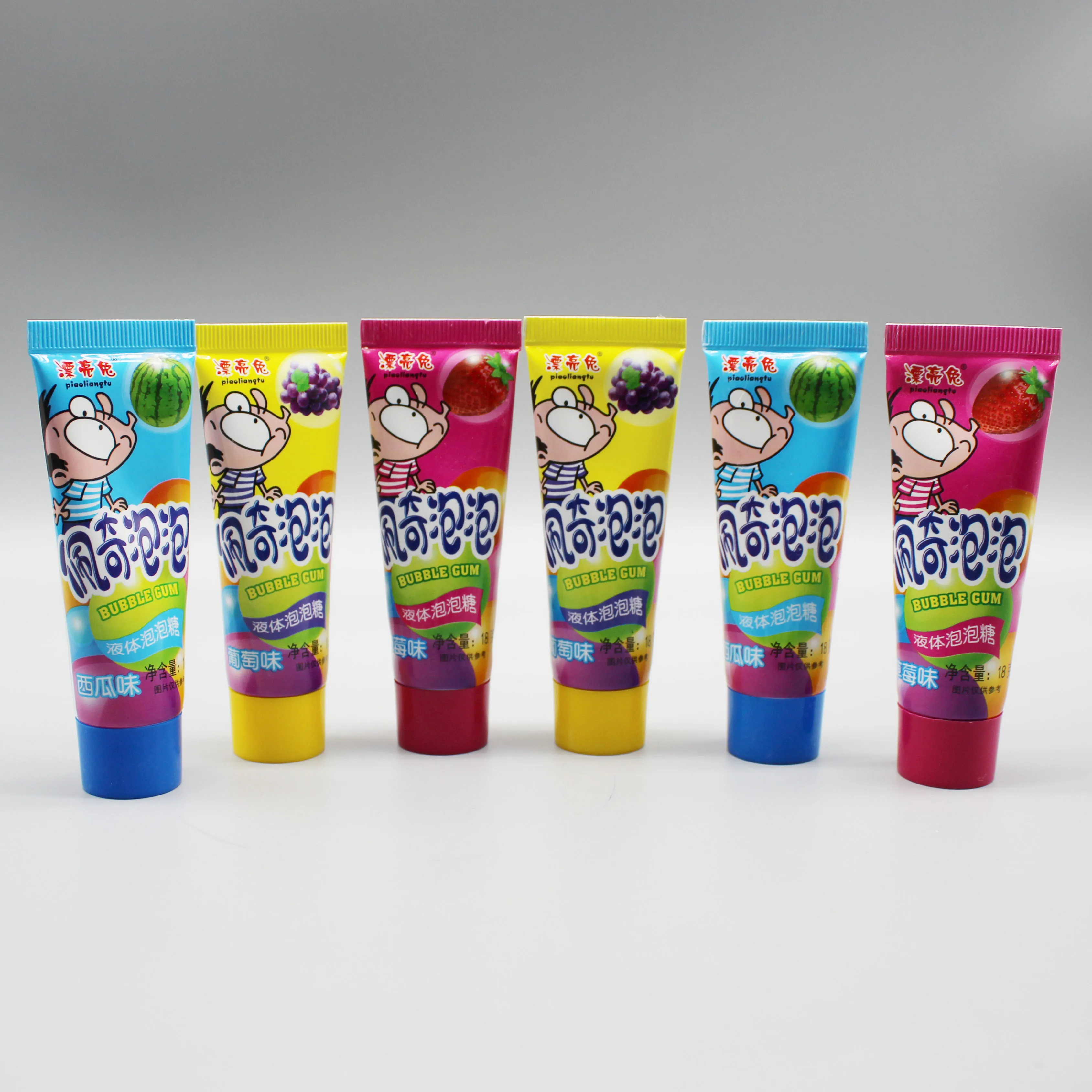 Liquid bubble gum supplier wholesale custom private label tube toothpaste bubble gum
