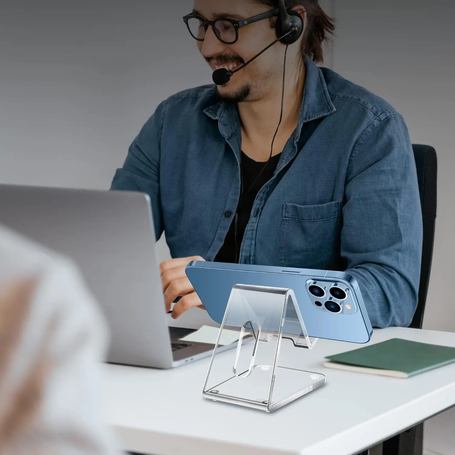 Desktop Transparent Acrylic Mobile Phone Display Stand Simple Carry Plexiglass Cell Phone Pad Tablet Display Stand