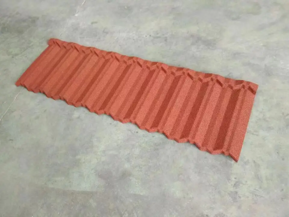 Many kinds of colors,bottom price stone coated metal roof tile.