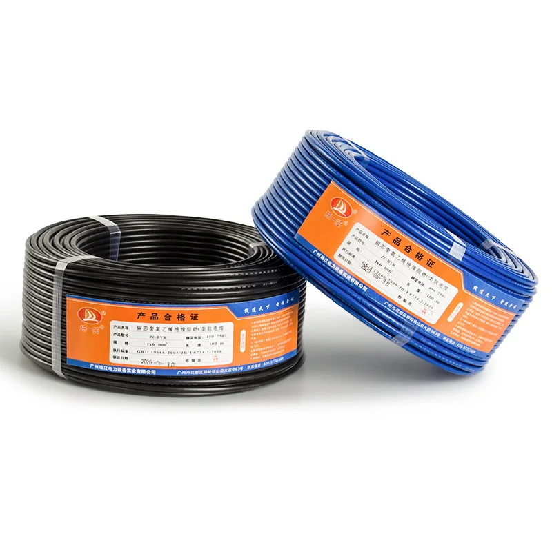 Eco-friendly High-Temperature Low Smoke PVC Insulation RVV/BV/BVV/RV Cable 60227 IEC 52 Solid Conductor RVV Wire H05VV F 3G