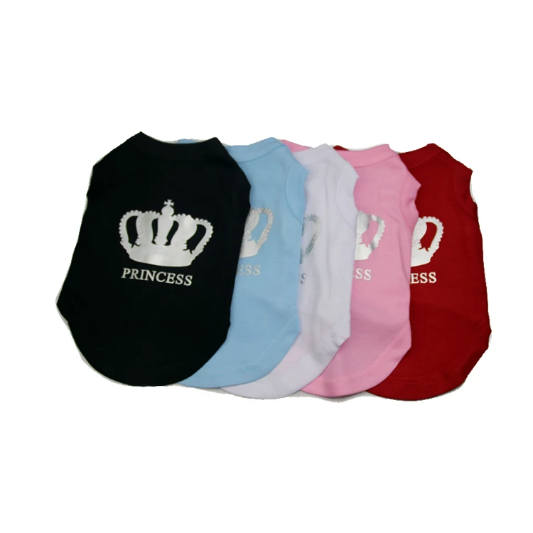Hot Selling Princess Fashion Cat Vest Clothes Summer Dog Pet T-shirt Dog Tshirt