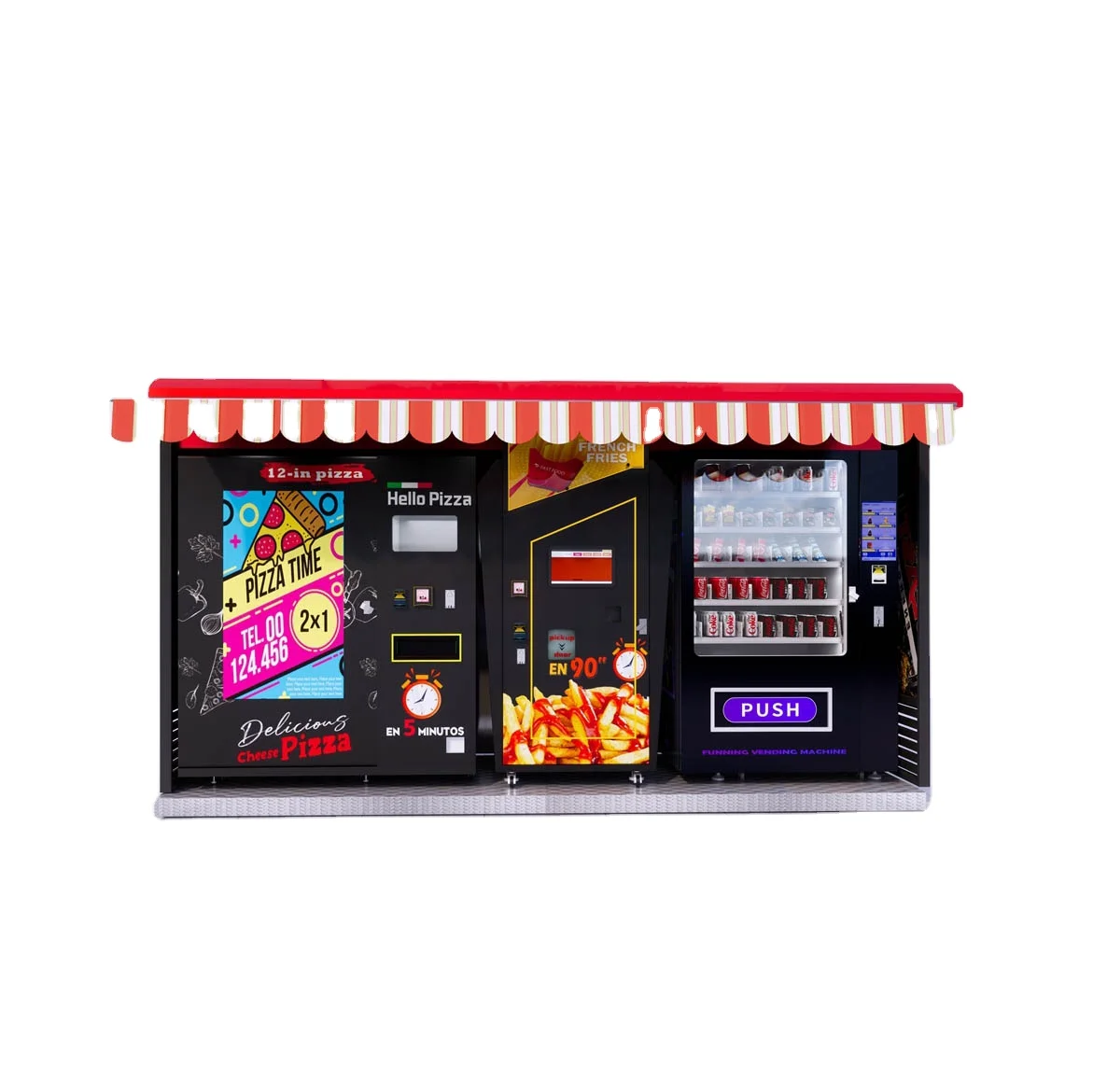 mini shop combo vending machines kiosk pizza for foods and drinks beauty cosmetic vending machine hot pizza vending machine in 1