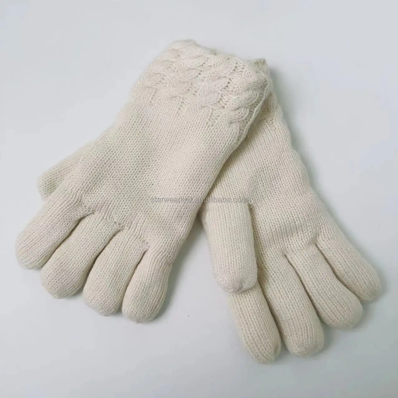 children warm knitted wool gloves with  thickening plush  winter for kids customized mittens  Chinese strength manufacturer