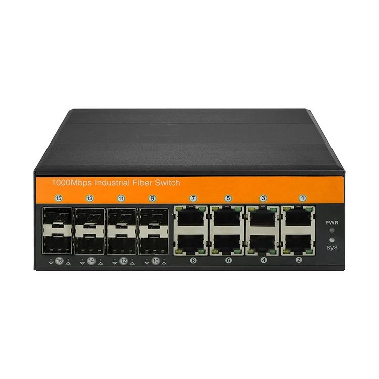 L2 Managed 8 GE Port with 8 SFP Management Industrial Switch