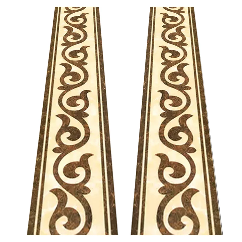 Kitchen Decorative Golden Ceramic Border Wall Tiles Border