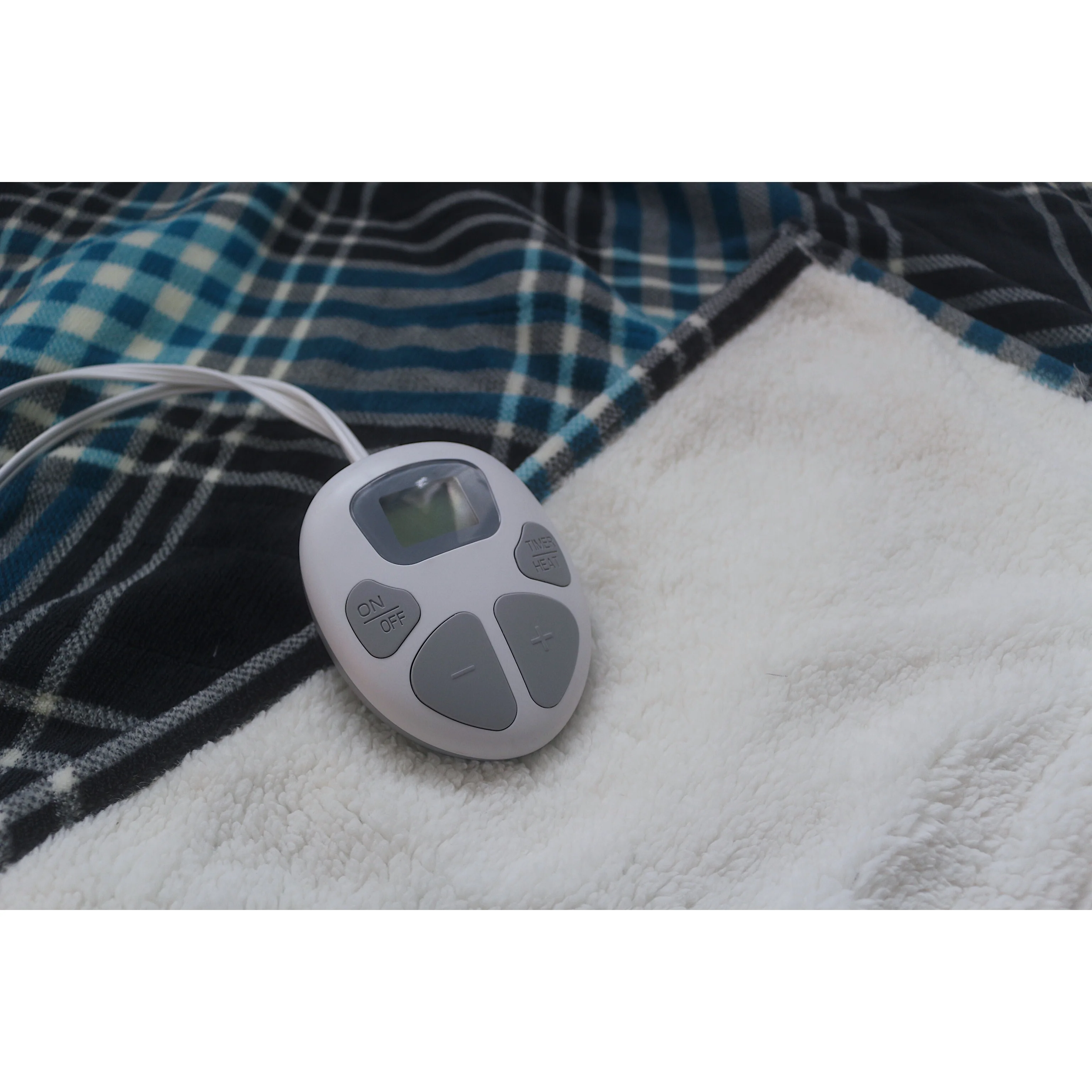 2021 Новый Дизайн Прямоугольное голубое клетчатое Коралловое велюровое электрическое нагревательное одеяло для зимы Amazon