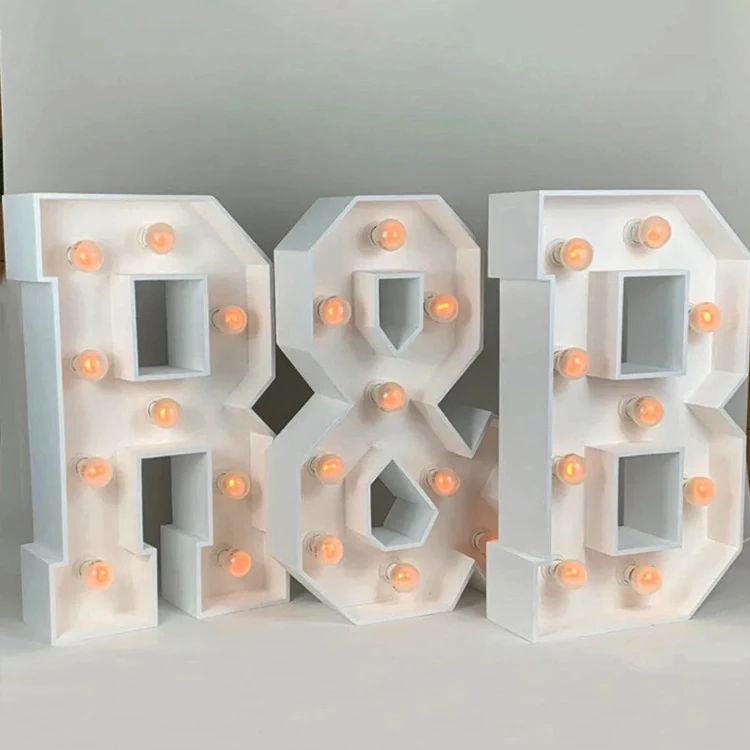 JAGUARSIGN Manufacturer Custom Marry Me Light Up Letters Wedding Decor LED Marquee Letter 4ft Mr and Mrs Sign