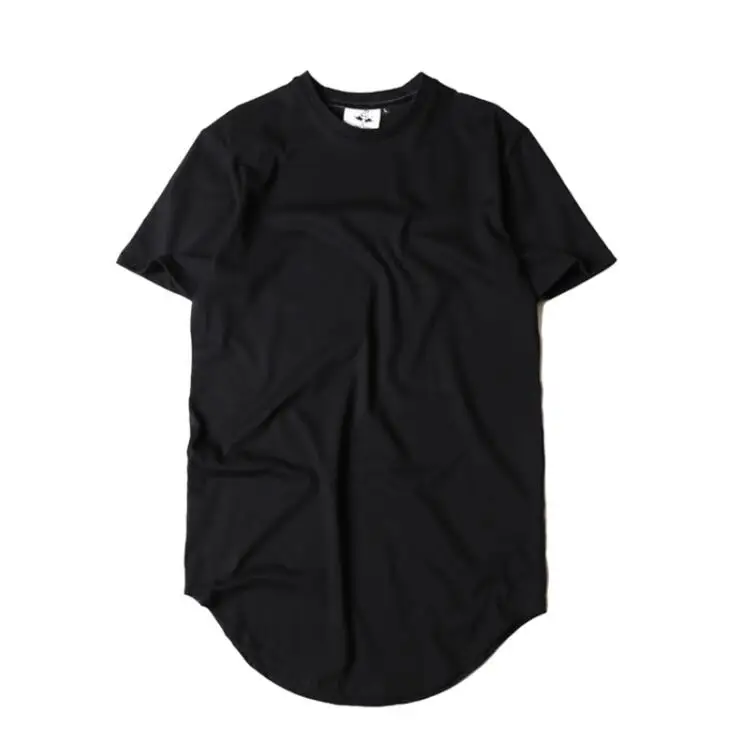 Fashion Men Extended T Shirt Longline Hip Hop Tee Shirts Women Swag Clothes Harajuku Rock Tshirt