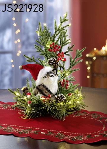 Christmas table top decoration animals rattan christmas decorations custom Christmas ornament
